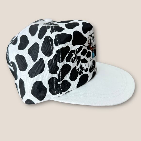 RARE Vintage 90s Sesame Street Henson Kids Hat Muppets Grover Cow Print Western - Picture 2 of 7